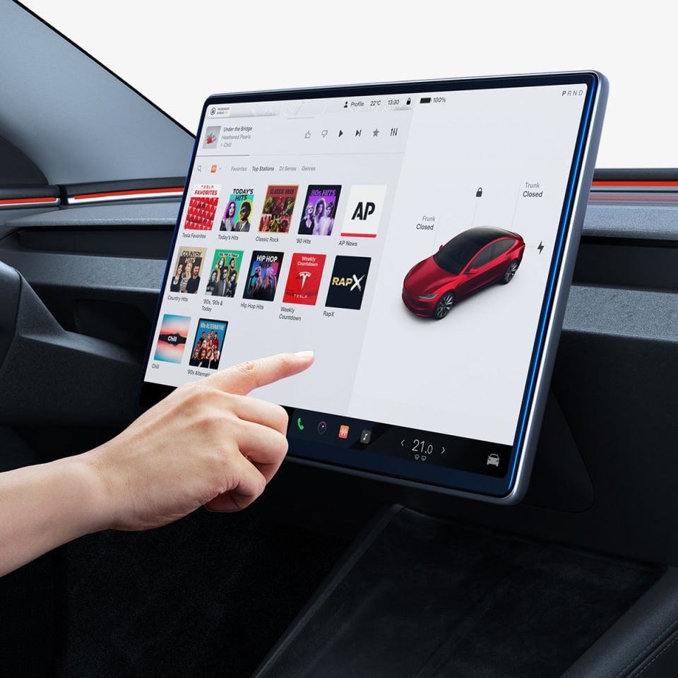 Spigen Tesla Model Y (2025) Juniper & Model 3 (2025-2024) Cam Ekran Koruyucu GLAS.tR EZ Fit Anti-Glare