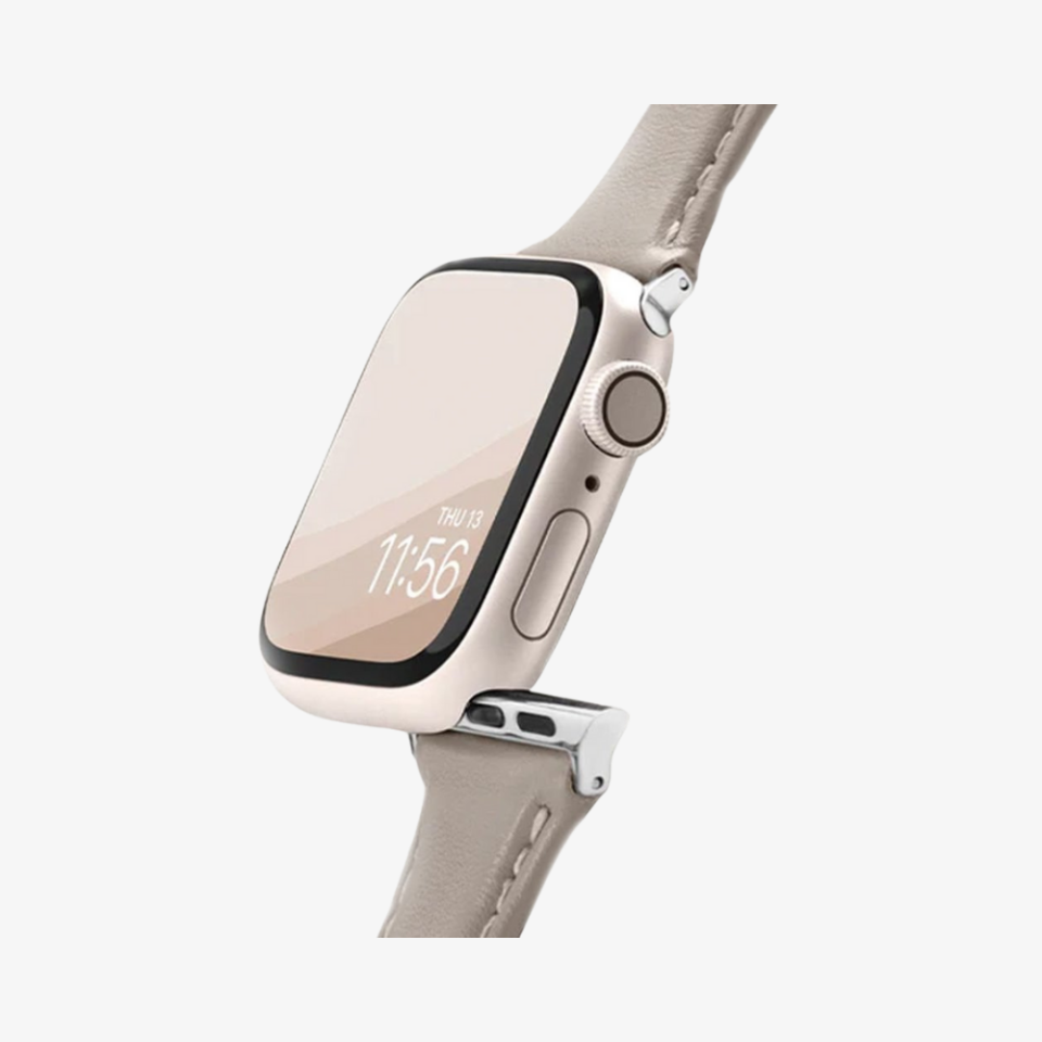 Spigen Ciel by Cyrill Apple Watch 42mm Seri 10 - 41mm Seri 9/8/7 - 40mm Seri SE2/SE/6/5/4 Kordon Kayış Kajuk Band Cream