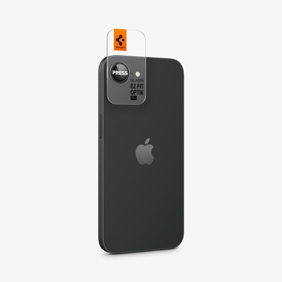 Spigen Apple iPhone 17e / 16e Kamera Lens Camı Koruyucu Kolay Kurulum GLAS.tR EZ Fit Optik Pro (2 Adet) Black - AGL09279