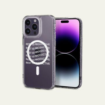 iPhone 14 Pro Kılıf, Ciel by Shine Mag Clear Glitter Unapologetic (MagSafe Uyumlu)