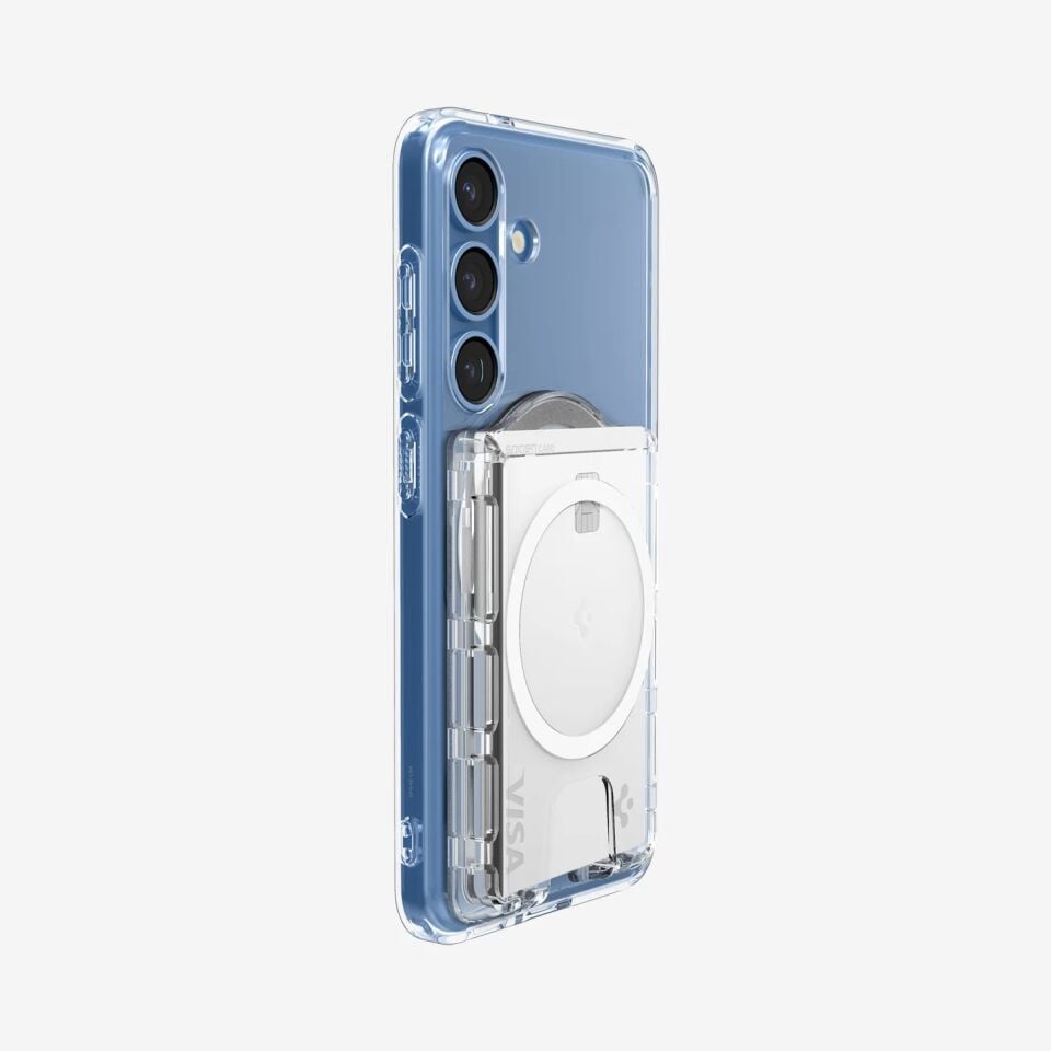 Spigen iPhone ve Samsung MagFit+ Kılıflar ile Uyumlu 3 Kartlı Manyetik Cüzdan Ultra Hybrid