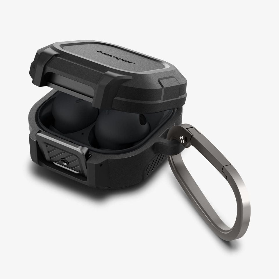 Samsung Galaxy Buds 2 Pro Kılıf, Spigen Lock Fit Matte Black