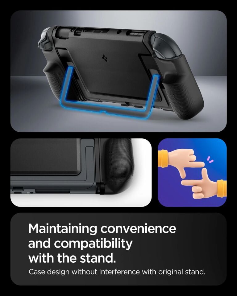 Spigen Nintendo Switch 2 Stand özellikli Kılıf Dual Grip