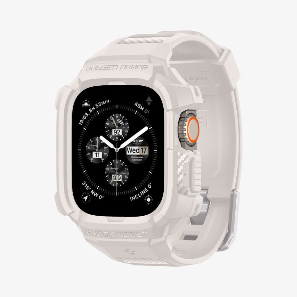 Spigen Apple Watch 49mm (Ultra 2/1) Kılıf & Kordon Kayış Rugged Armor Pro
