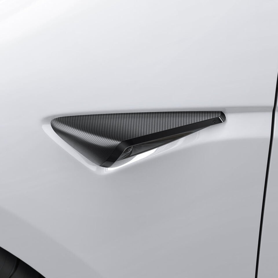 Spigen Tesla Model Y (2025) Juniper & Model Y (2024-2023) & Model 3 Yan Kamera Koruma Kapağı Carbon Edition TO410