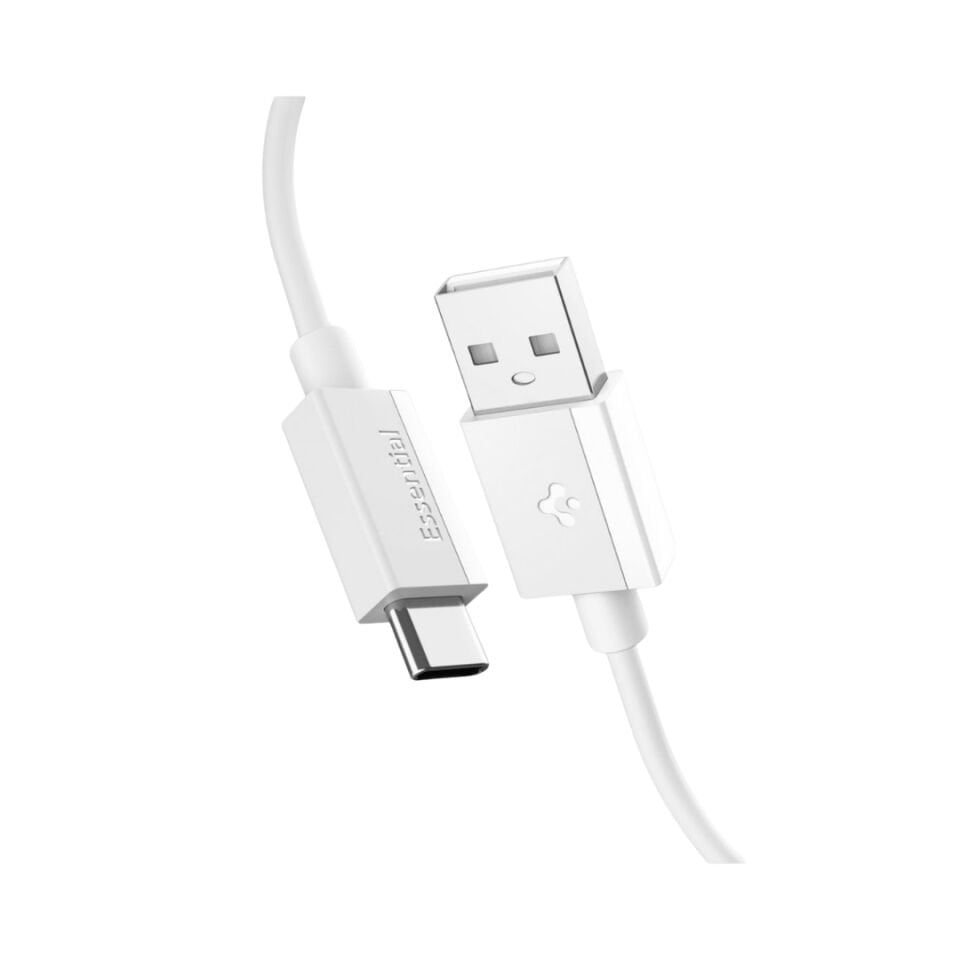Spigen USB-A to USB-C 1 Metre Kablo 60W Güç / Hızlı Şarj / 480 Mbps Data Aktarım Hızı Type-C Ekstra Dayanıklı