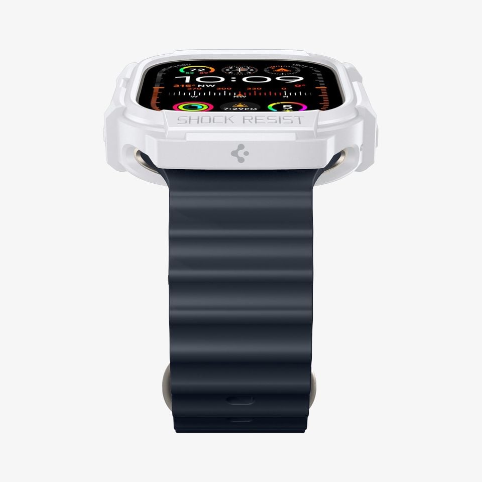 Spigen Apple Watch 49mm (Ultra 3/2/1) ile uyumlu Kılıf Rugged Armor White