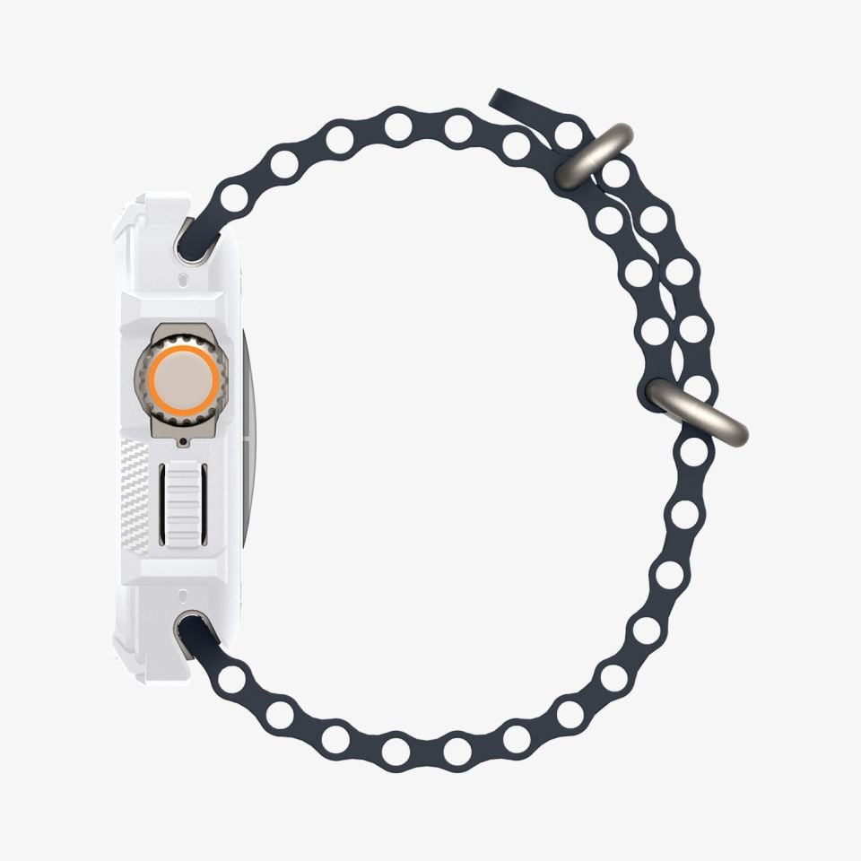 Spigen Apple Watch 49mm (Ultra 3/2/1) ile uyumlu Kılıf Rugged Armor White
