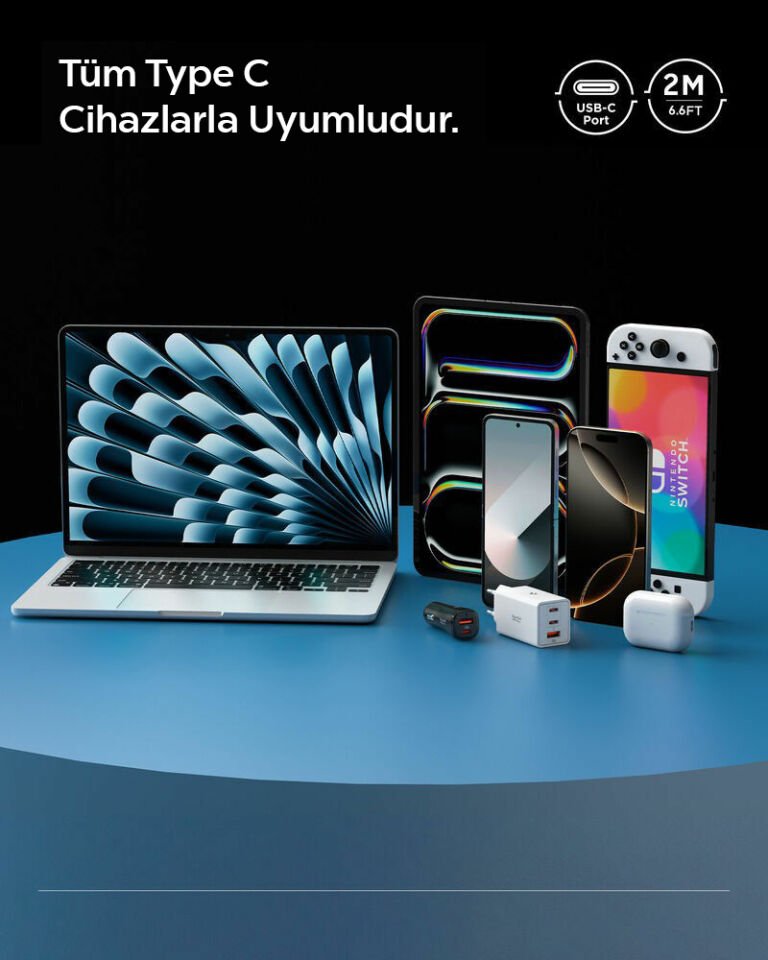 Spigen USB-C to USB-C 2 Metre Kablo 60W Güç / PPS 2.0 Super Hızlı Şarj / 480 Mbps Data Aktarım Hızı Type-C Ekstra Dayanıklı