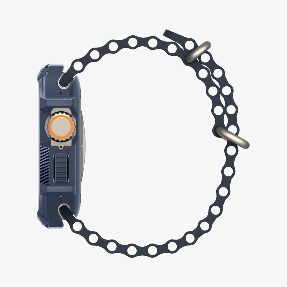 Spigen Apple Watch 49mm (Ultra 2/1) Kılıf Rugged Armor Navy Blue