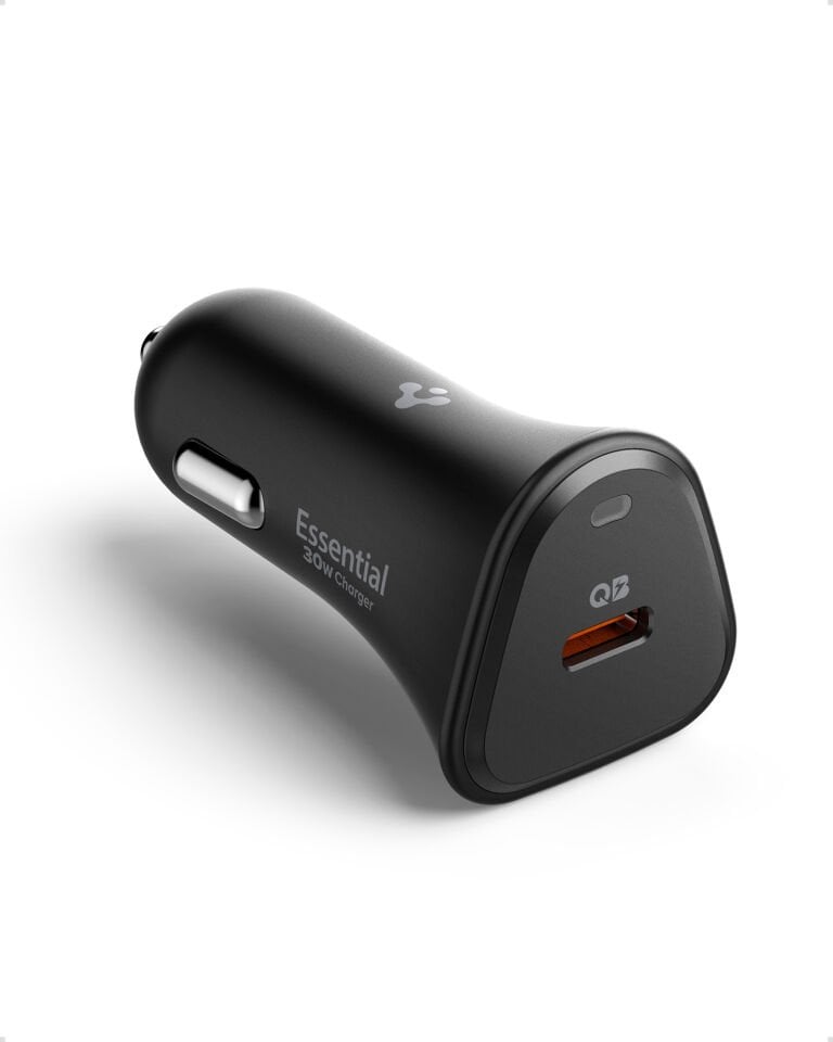 Spigen 30W USB-C Araç içi Hızlı Şarj Aleti Samsung PPS Destekli Akım Korumalı Güç Adaptörü iPhone & Android & iPad Type-C PD 3.0 EV301 Black