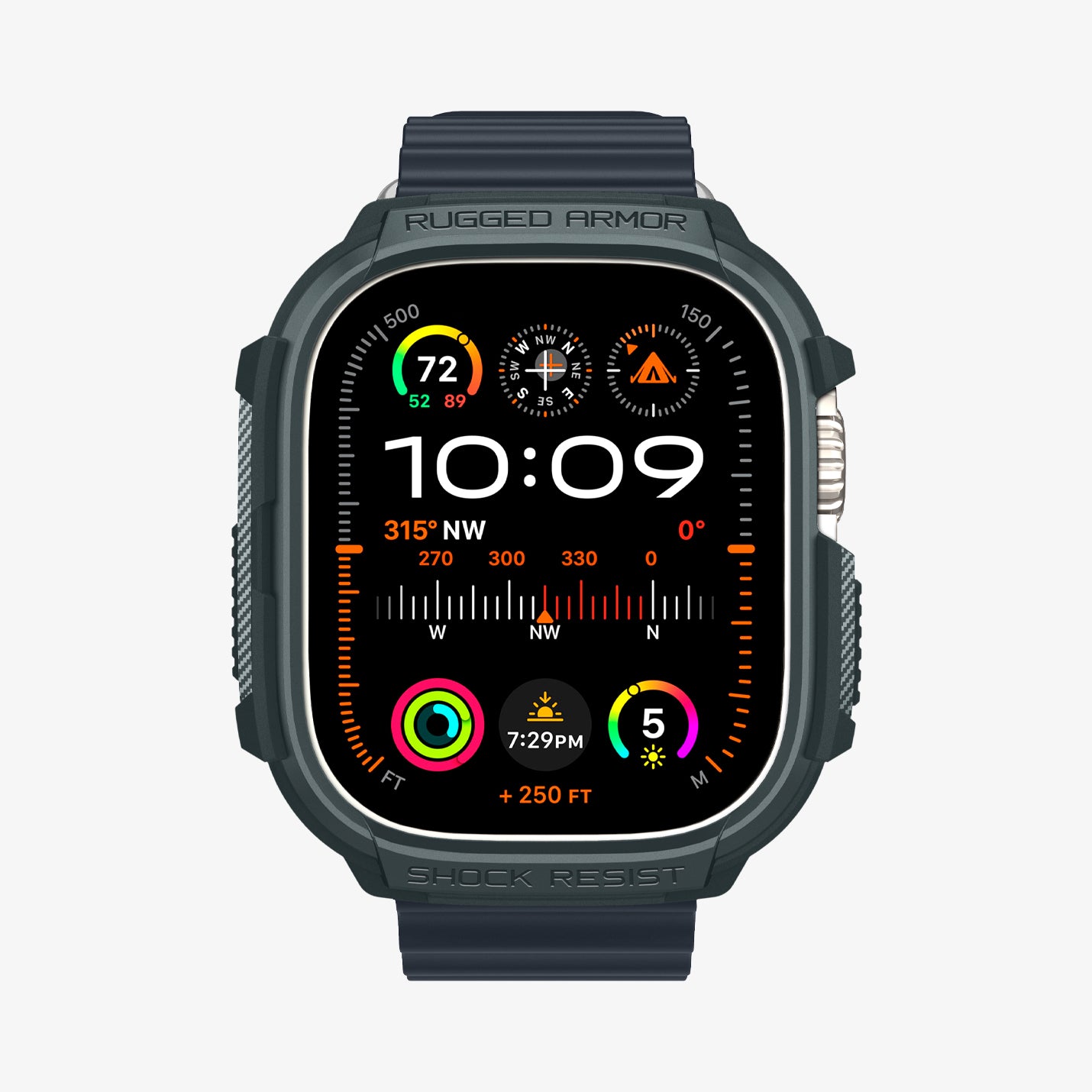 Spigen Apple Watch 49mm (Ultra 2/1) Kılıf Rugged Armor Abyss Green