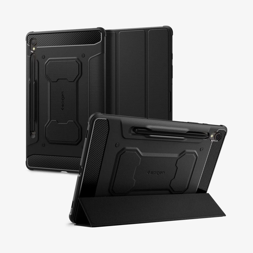 Galaxy Tab S9 Kılıf, Spigen Rugged Armor Pro Black