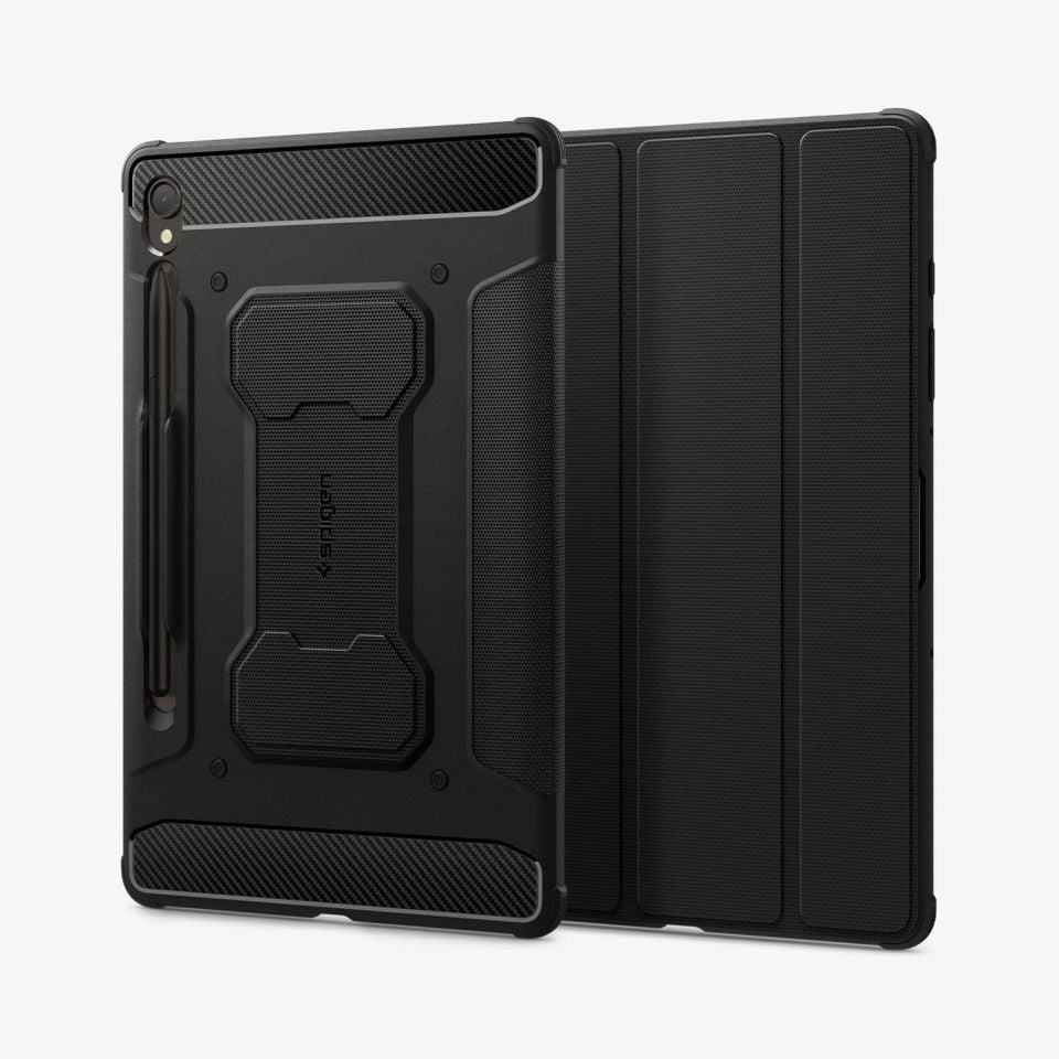 Galaxy Tab S9 Kılıf, Spigen Rugged Armor Pro Black