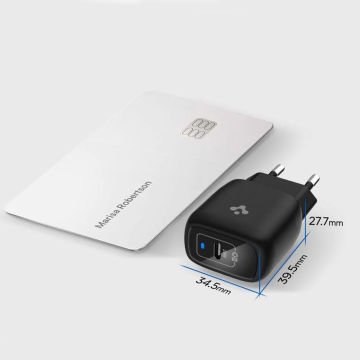 Spigen 20W GaN USB-C Güç Adaptörü - Hızlı Şarj Aleti (Isı Düşürücü ve Akım Korumalı) iPhone & Android & iPad Type-C