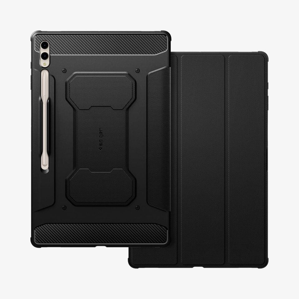Spigen Galaxy Tab S10 Ultra / Tab S9 Ultra / Tab S8 Ultra Kılıf Rugged Armor Pro Black