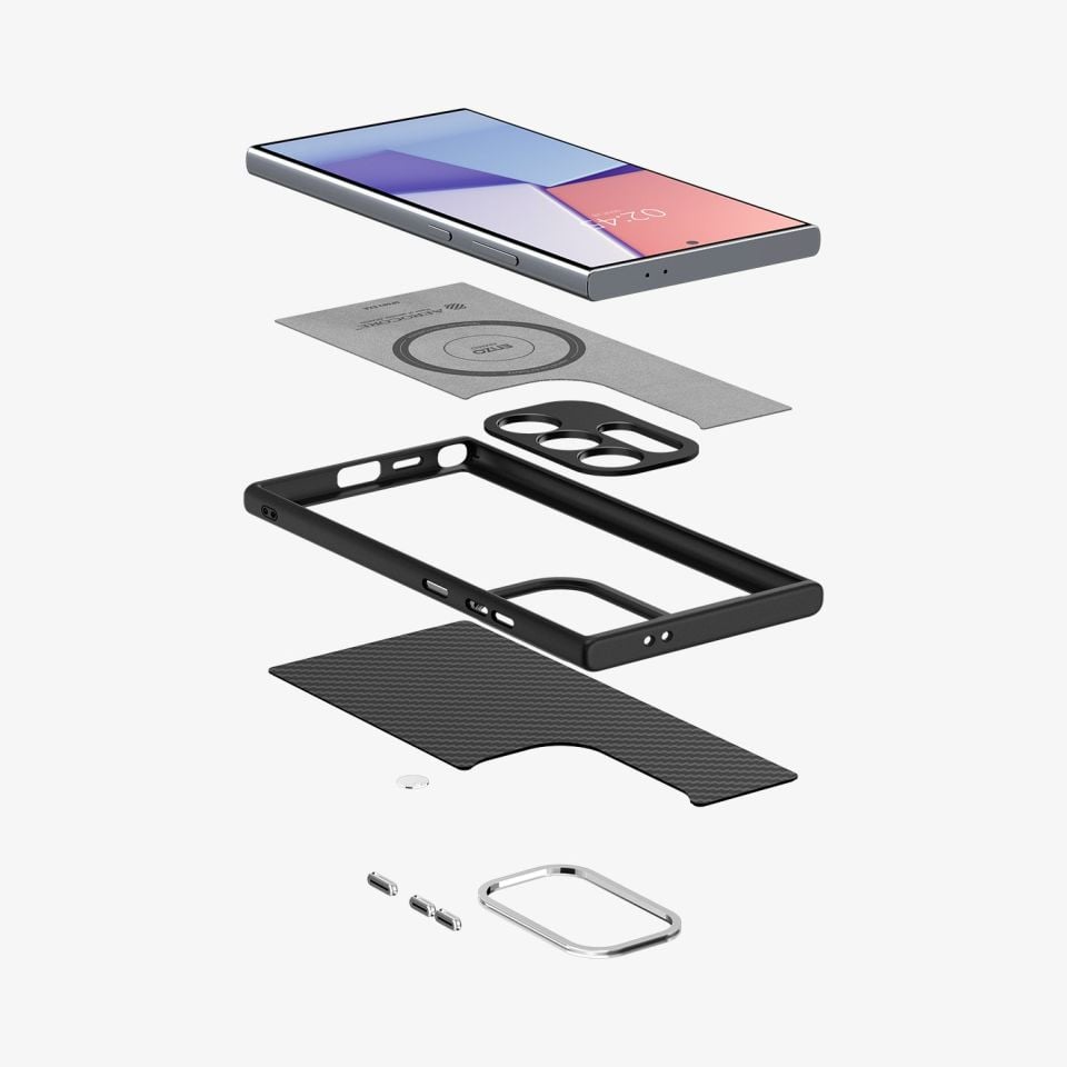 Galaxy S24 Ultra Kılıf, Spigen Enzo Aramid Matte Black