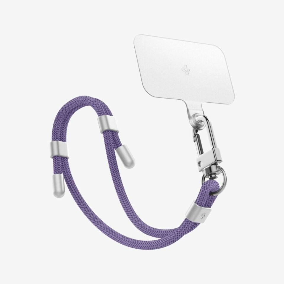 Spigen Cross Body Strap v2 Set Boyun Askı ipi + Wrist Strap El Askı ipi + ConTag Tutucu Aparat (Tüm Cihazlarla Uyumlu) Deep Purple