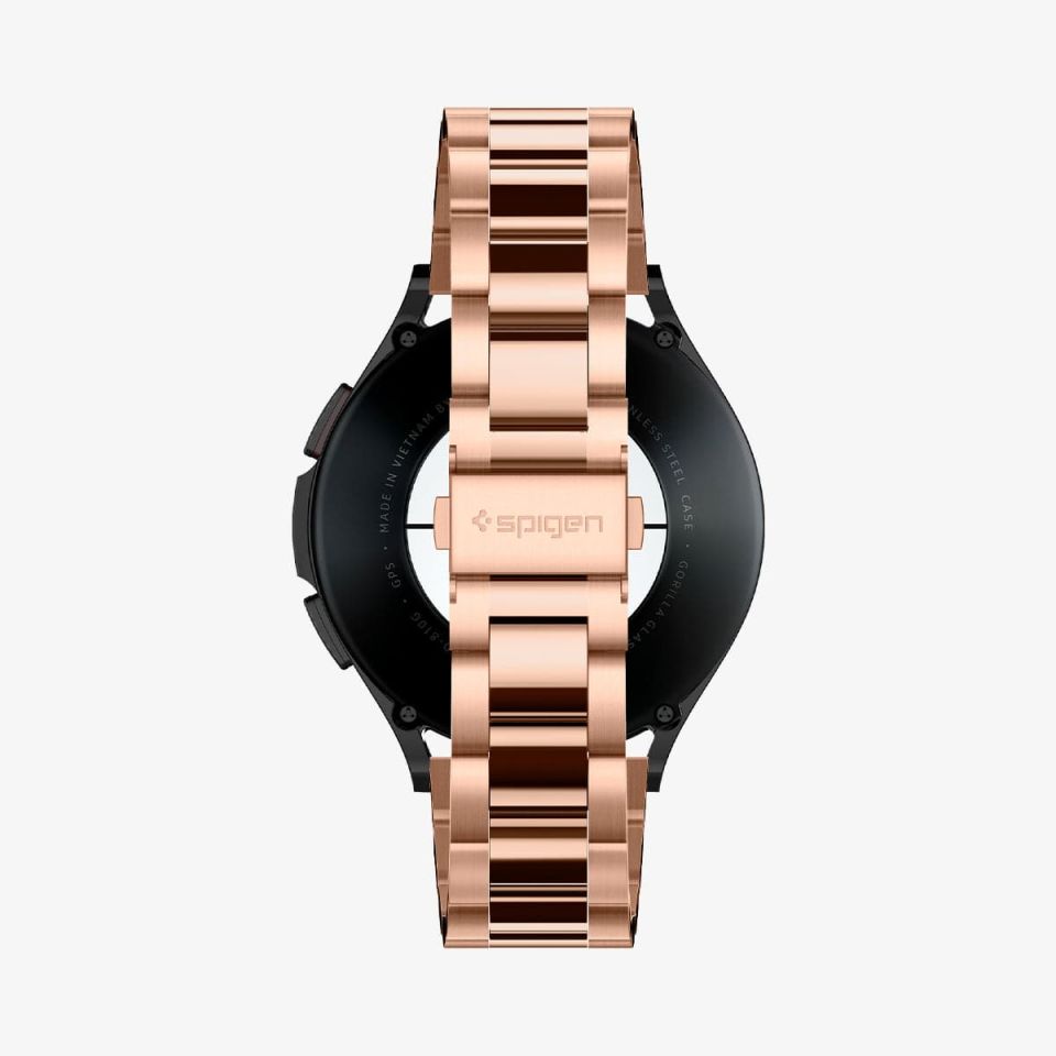 Spigen Samsung Galaxy Watch Serisi (40mm / 41mm / 42mm / 43mm / 44mm / 45mm / 46mm / 47mm) Kayış Kordon, Spigen Band Modern Fit (20mm) Rose Gold