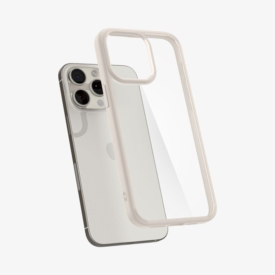iPhone 15 Pro Kılıf, Spigen Ultra Hybrid Natural Titanium