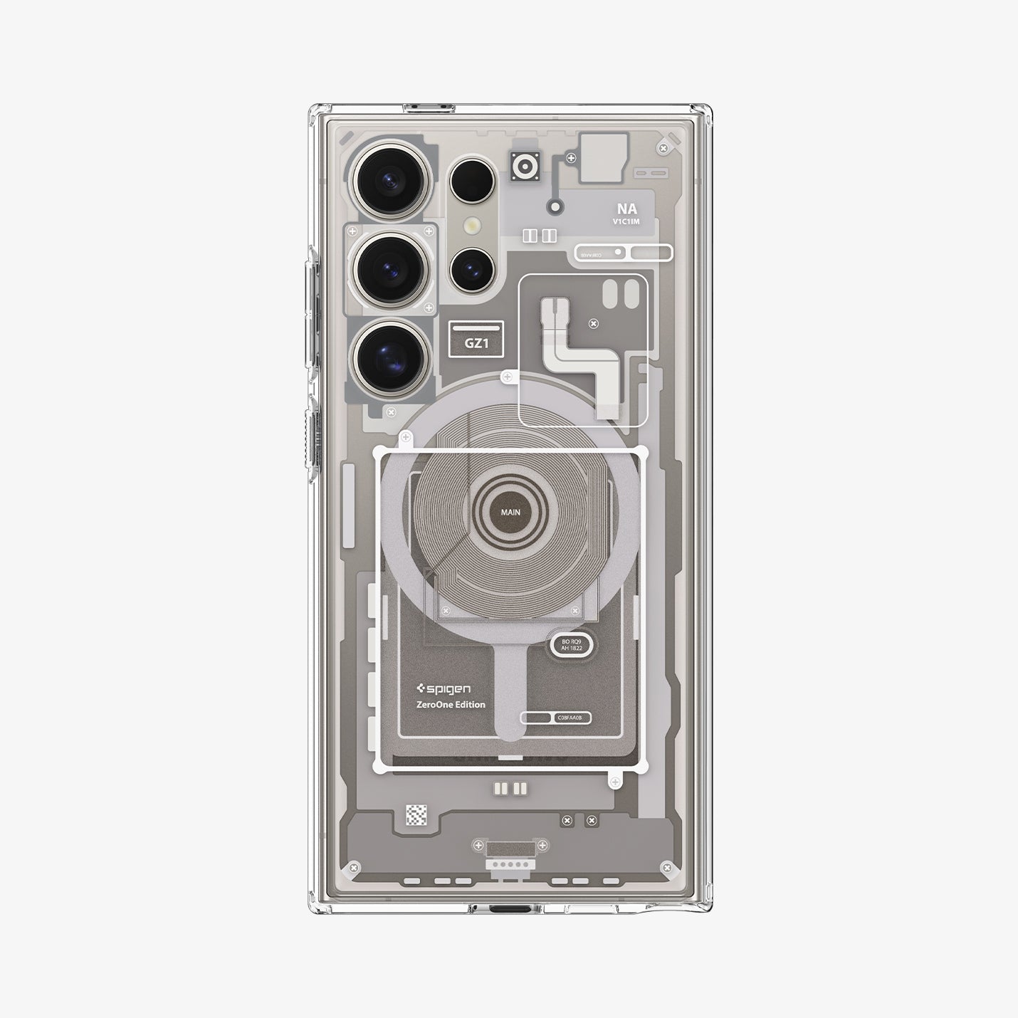 Galaxy S24 Ultra Kılıf, Spigen Ultra Hybrid OneTap Metal Ring Magfit Natural Titanium