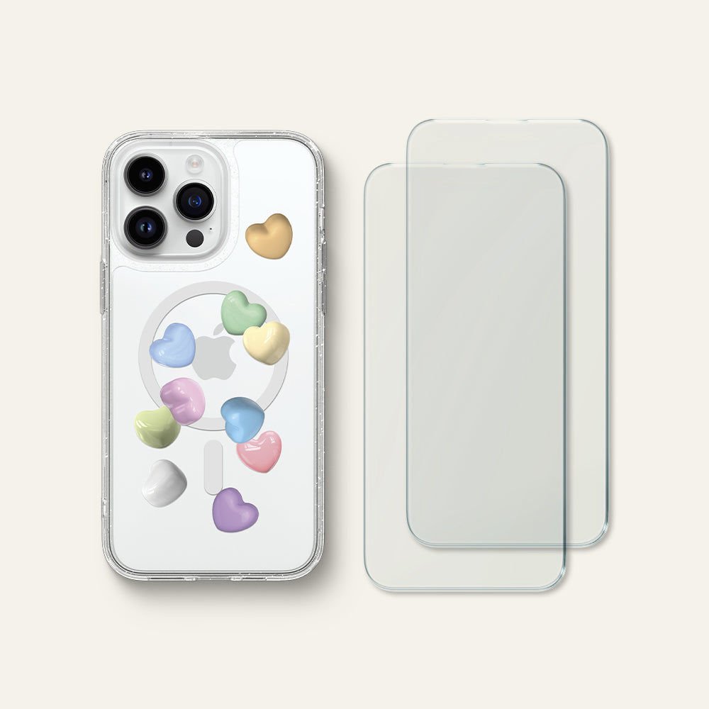 iPhone 14 Pro Kılıf, Ciel by Cyrill Shine Mag Clear Glitter Foodie Club (MagSafe Uyumlu) Midnight Green