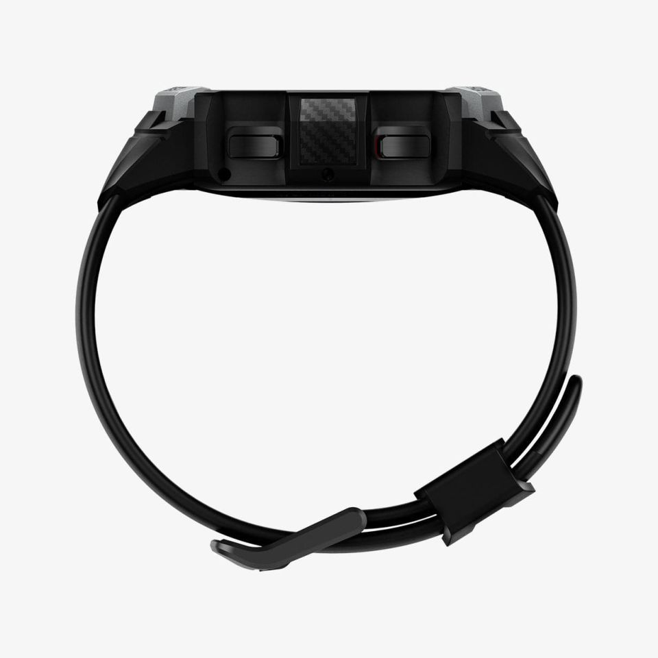 Spigen Galaxy Watch 4 Classic (46mm) Kılıf & Kordon Kayış Rugged Armor Pro Charcoal