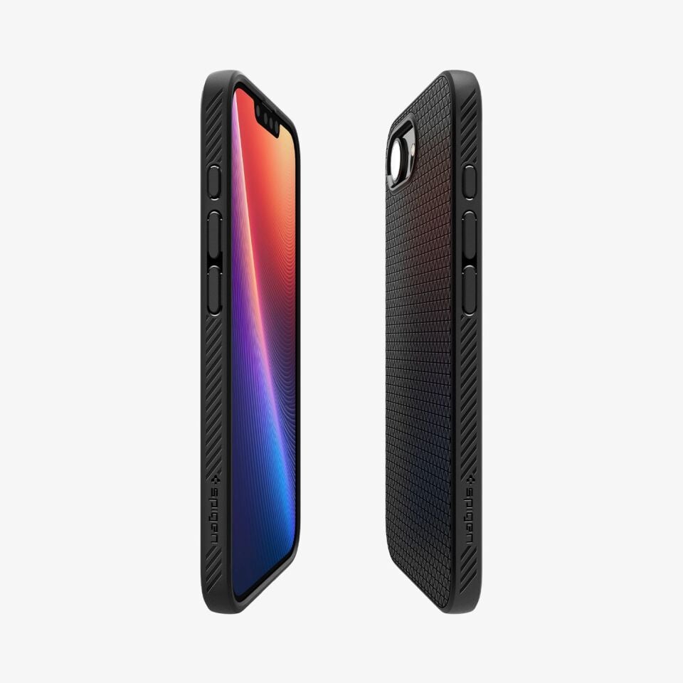 Spigen Apple iPhone 17e / 16e ile Uyumlu MagSafe Kılıf Liquid Air Hava Kanalı Teknolojisi™ Askeri Sınıf Koruma MagFit Dokulu Yüzey Kapak Matte Black