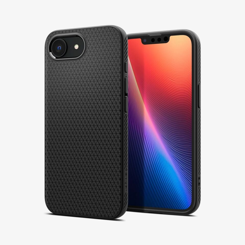Spigen iPhone 16e Kılıf Liquid Air MagFit MagSafe özellikli Matte Black