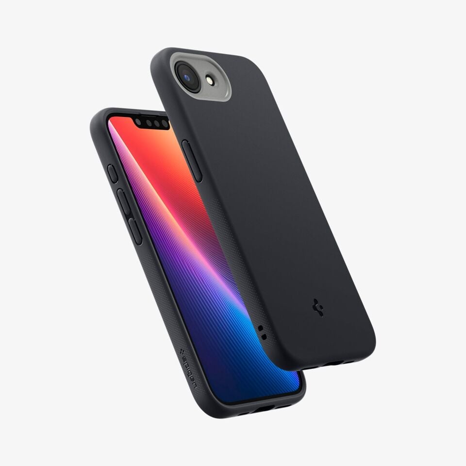 Spigen Apple iPhone 17e / 16e ile Uyumlu Silikon MagSafe Kılıf Nano Pop Hava Kanalı Teknolojisi™ Askeri Sınıf Koruma MagFit Kaymaz Kapak Black Sesame