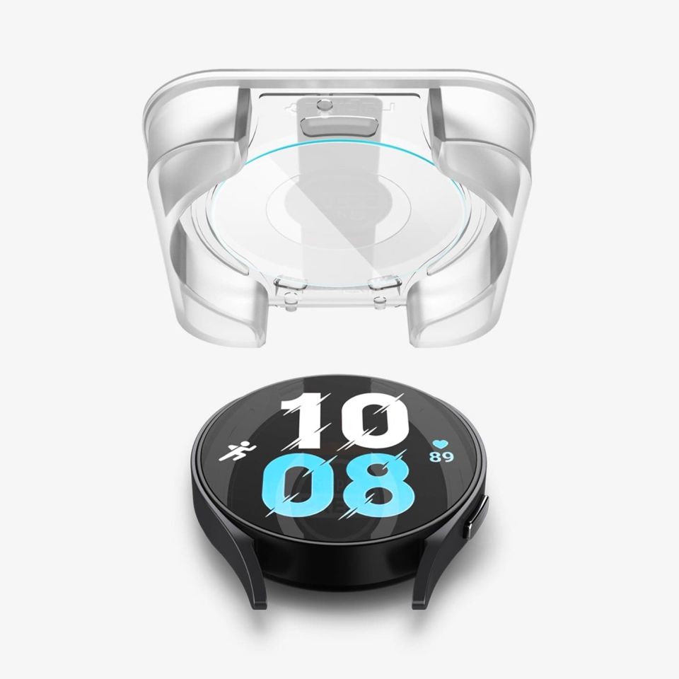 Galaxy Watch 6 (40mm) ile Uyumlu Cam Ekran Koruyucu Kolay Kurulum, Spigen Glas.tR EZFit (2 Adet)