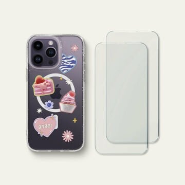 iPhone 14 Pro Kılıf, Ciel by Cyrill Shine Mag Clear Glitter Candyland (MagSafe Uyumlu) Crystal Rose