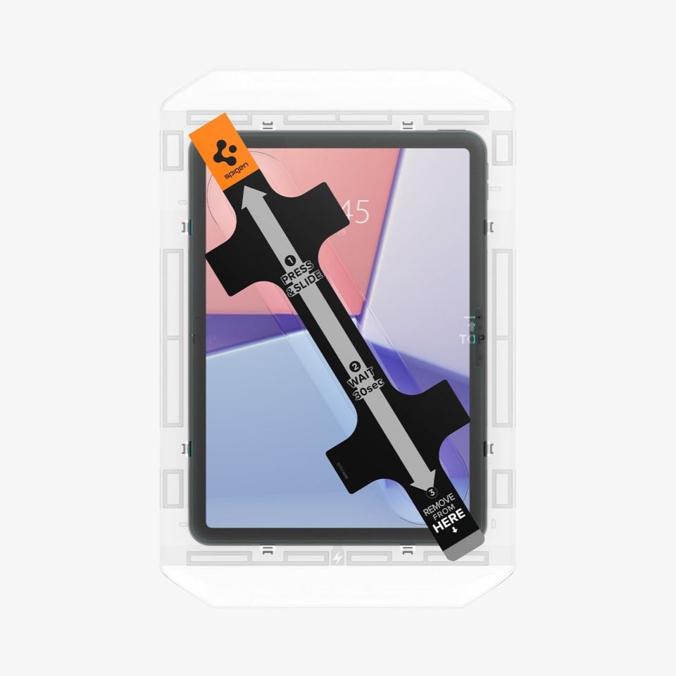 Spigen iPad Air 11'' M3 (2025) / M2 (2024) Cam Ekran Koruyucu Kolay Kurulum GLAS.tR EZ Fit Slim HD