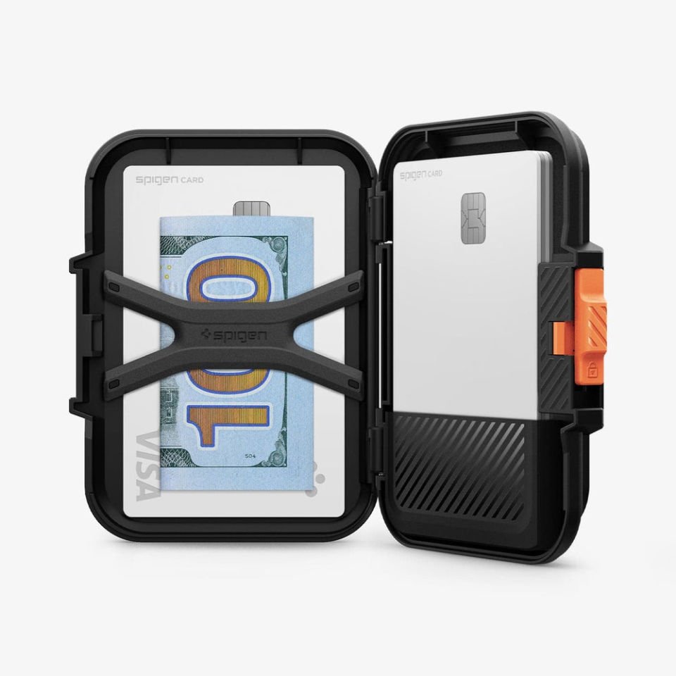Spigen MagSafe ile Uyumlu 6 Kart Hazneli Cüzdan (iPhone 15/14/13/12 Serisi için) Lock Fit Wallet