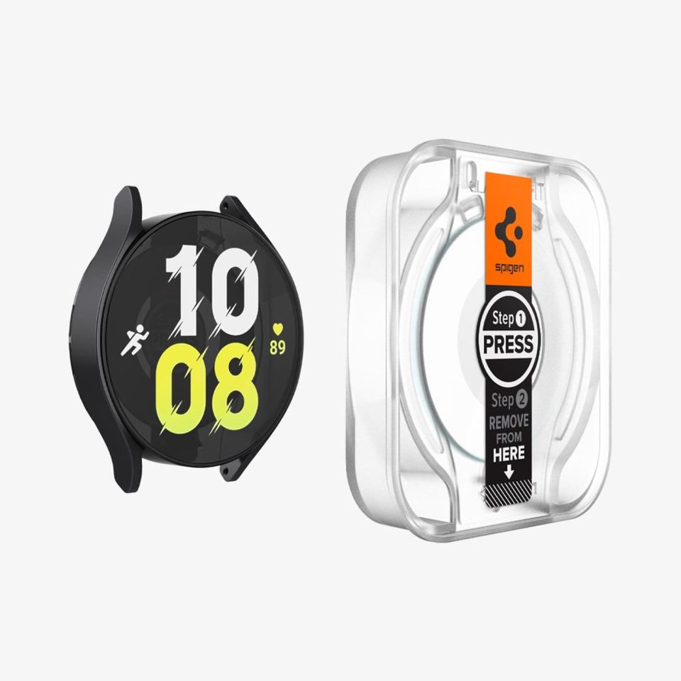 Spigen Galaxy Watch 6 (44mm) Cam Ekran Koruyucu Kolay Kurulum Glas.tR EZ Fit Slim HD (2 Adet)