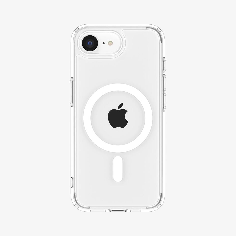 Spigen iPhone 16e Kılıf Ultra Hybrid MagFit MagSafe Özellikli Clear White