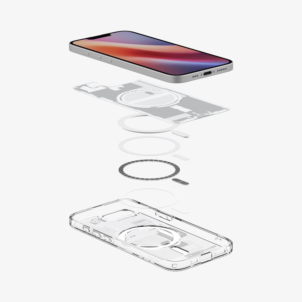 Spigen Apple iPhone 17e / 16e ile Uyumlu ince MagSafe Kılıf Ultra Hybrid Sararmaya Dayanıklı DuraClear™ Hava Kanalı Teknolojisi™ Askeri Sınıf Koruma MagFit Tasarım Kapak Zero One White