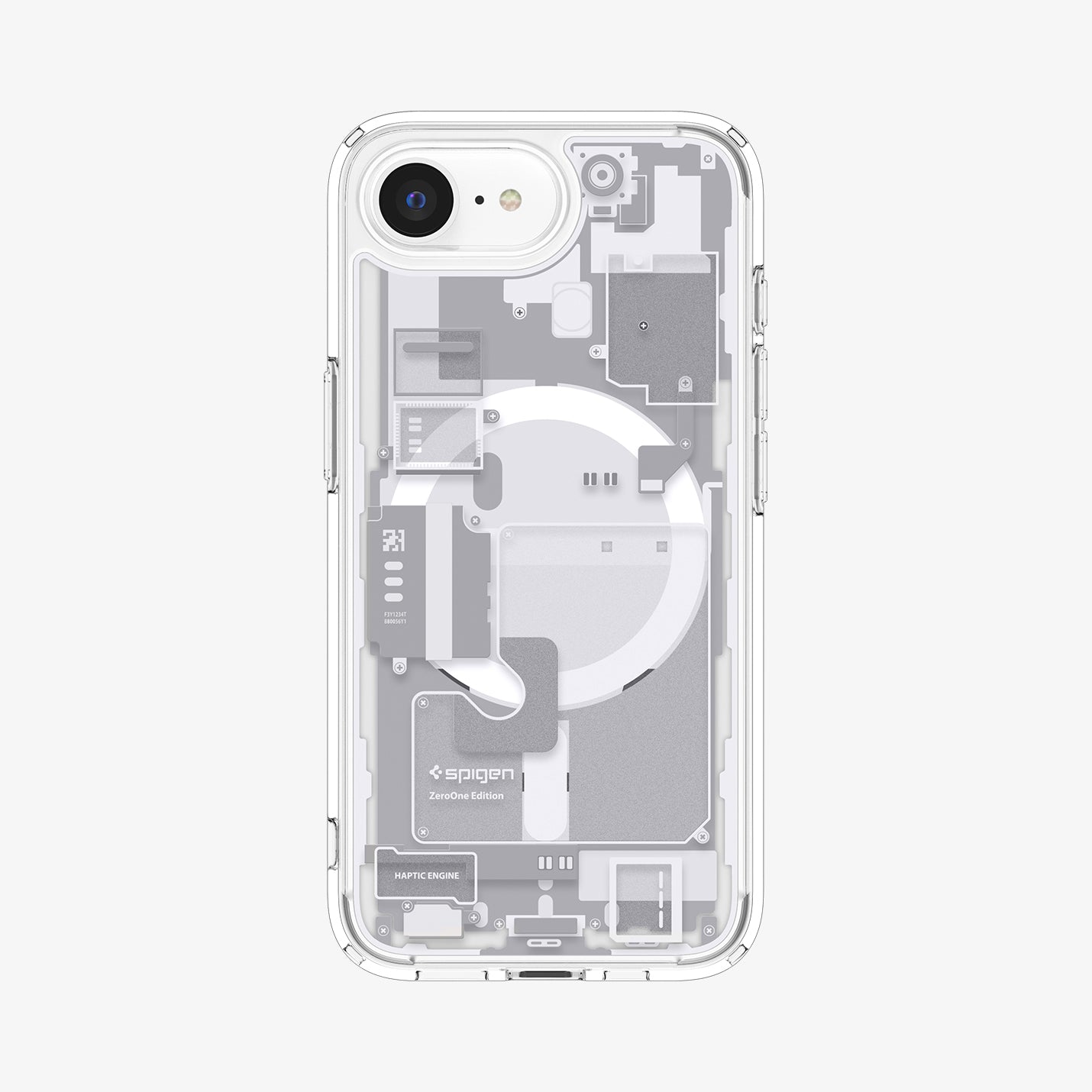 Spigen Apple iPhone 17e / 16e ile Uyumlu ince MagSafe Kılıf Ultra Hybrid Sararmaya Dayanıklı DuraClear™ Hava Kanalı Teknolojisi™ Askeri Sınıf Koruma MagFit Tasarım Kapak Zero One White