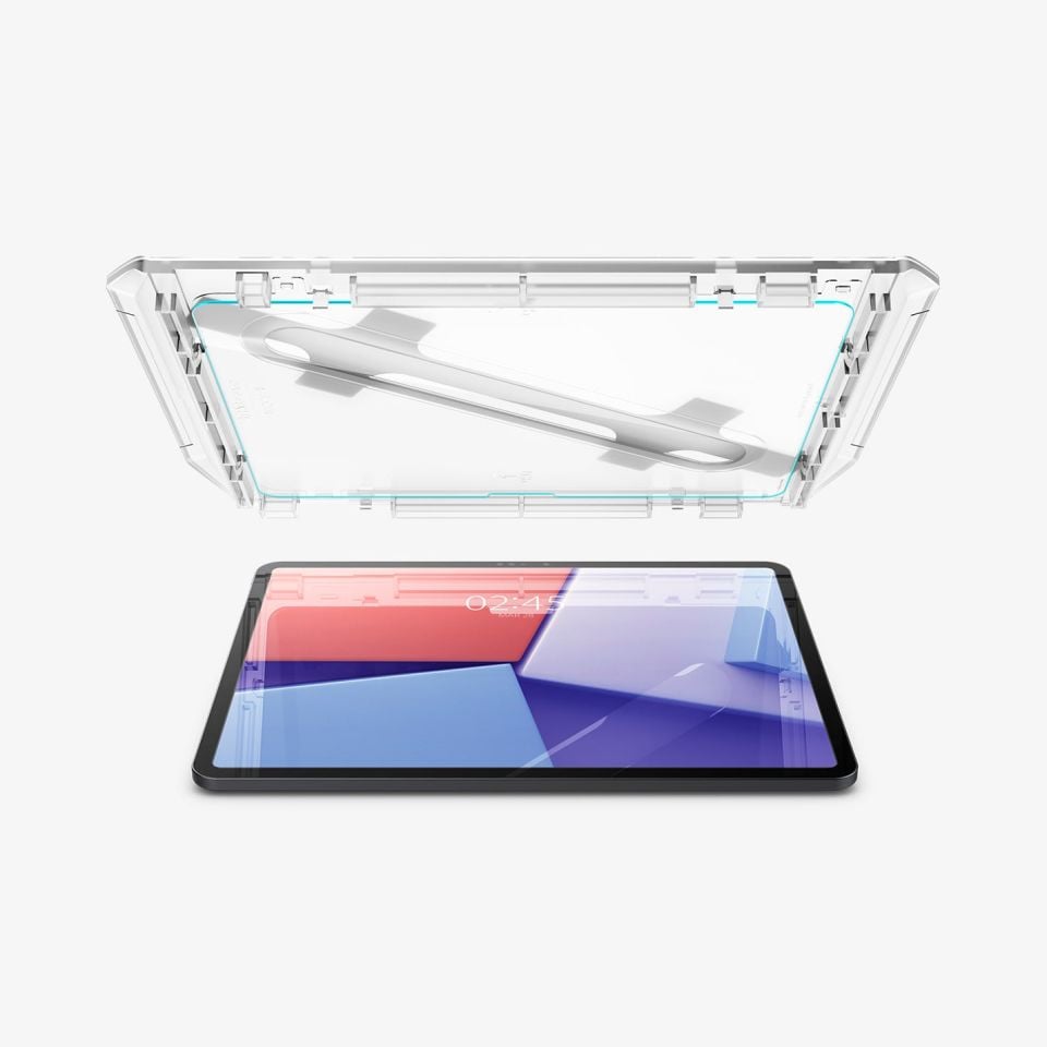 Spigen iPad Air 13'' M3 (2025) / M2 (2024) Cam Ekran Koruyucu Kolay Kurulum GLAS.tR EZ Fit Slim HD