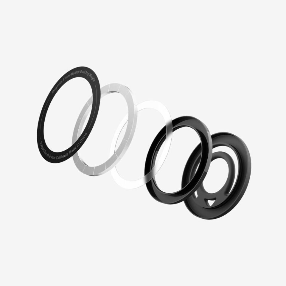 Spigen MagFit Dual Pop iPhone için Manyetik Telefon Tutucu MagSafe özellikli Ring Black