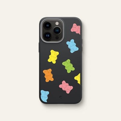 iPhone 14 Pro Kılıf, Ciel by UltraColor Mag Gummy Bears (MagSafe Uyumlu) Black