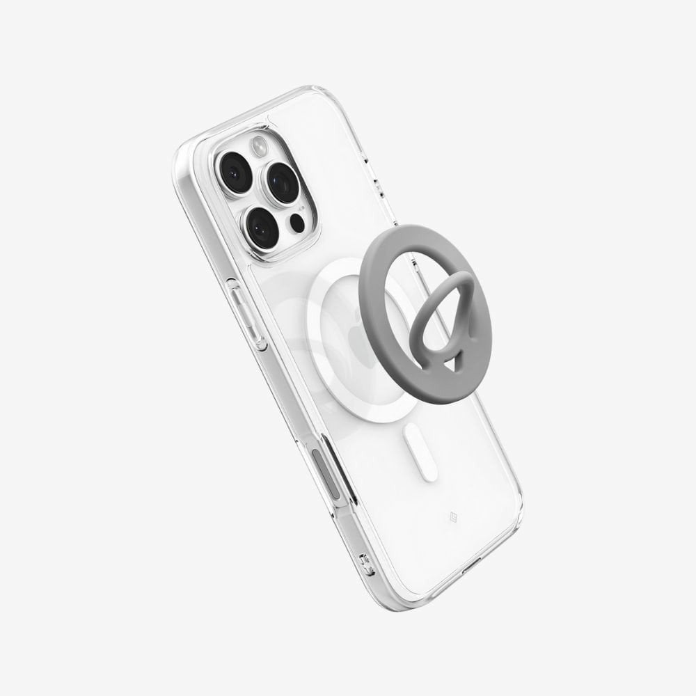 Spigen MagFit Dual Pop iPhone için Manyetik Telefon Tutucu MagSafe özellikli Ring Gray