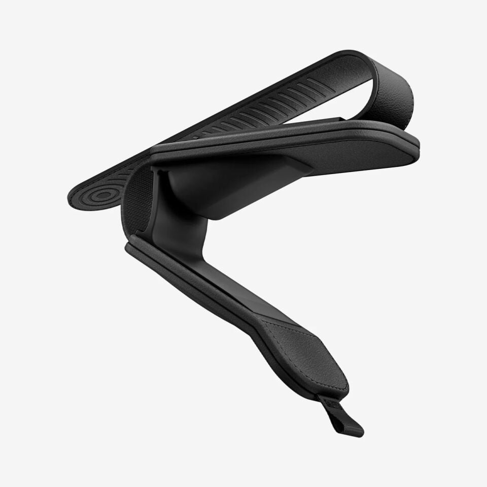 Spigen Premium Güneş Gözlüğü Tutucu Tüm Araçlar ile Uyumlu Manyetik Klipsli Velo Vegan Deri Black (2 Adet) Black