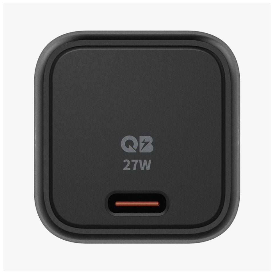 Spigen 27W USB-C Mini Güç Adaptörü - Samsung PPS Destekli Hızlı Şarj Aleti iPhone & Android & iPad Type-C Black
