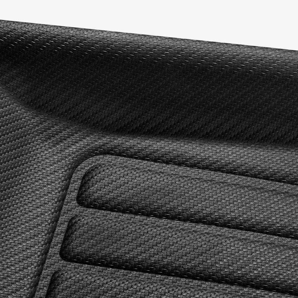 Spigen Tesla Model Y Uyumlu Premium Halı Havuzlu Paspas Seti / Su Geçirmez / Kaymaz Desenli WeatherBloc Zemin Matı Black