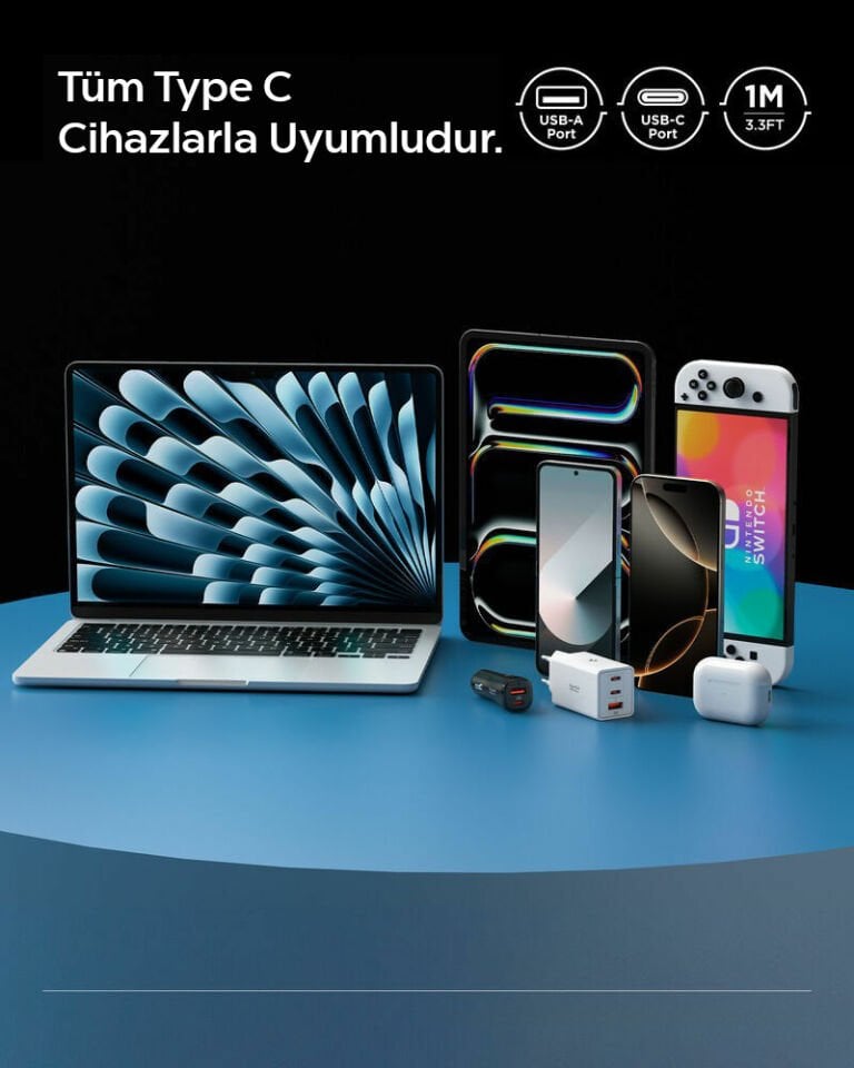 Spigen USB-A to USB-C 1 Metre Kablo 60W Güç / Hızlı Şarj / 480 Mbps Data Aktarım Hızı Type-C Ekstra Dayanıklı White