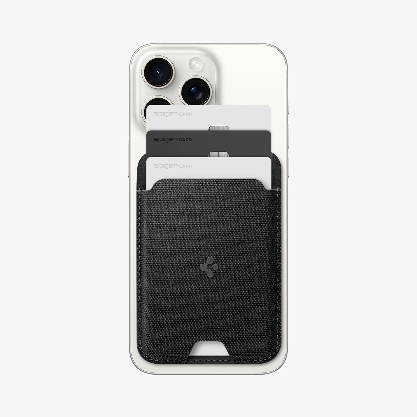 Spigen MagSafe ile Uyumlu 3 Kart Hazneli Cüzdan (iPhone 15/14/13/12 Serisi için) Urban Fit Wallet Black