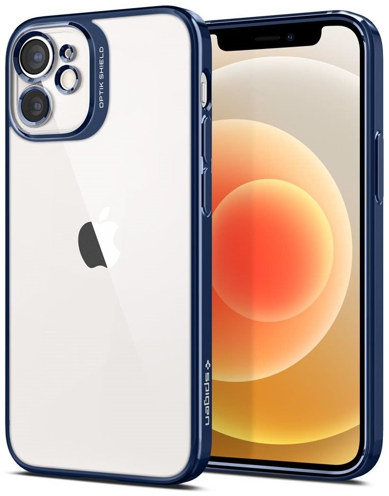 iPhone 12 Mini Kılıf, Spigen Optik Crystal Chrome Blue
