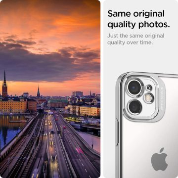 iPhone 12 Mini Kılıf, Spigen Optik Crystal Chrome Silver