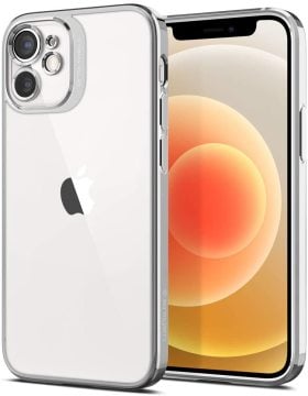 iPhone 12 Mini Kılıf, Spigen Optik Crystal Chrome Silver